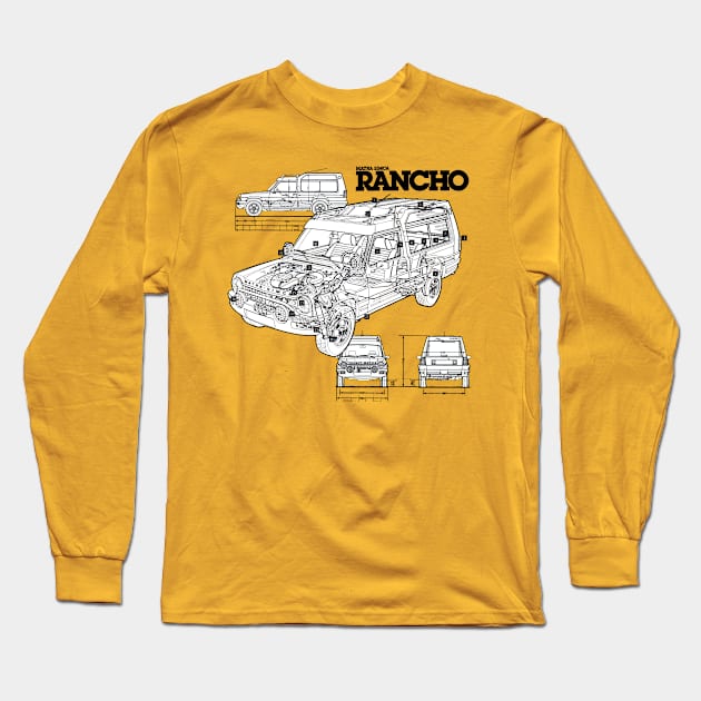 MATRA RANCHO - brochure cutaway Long Sleeve T-Shirt by Throwback Motors